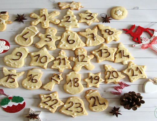 Calendario dell'Avvento con biscotti